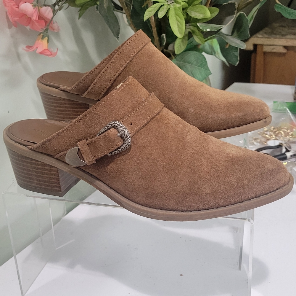 AMERICAN EAGLE mules Clogs Suede Shoes 8 Cowboy Western Look